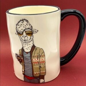Vintage Llama In A Sweater Signature Housewares Stoneware Graphic Ceramic Mug